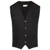 Gilet pour homme de service raffiné avec coupe ajustée et pinces, 215 g/m²