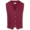 Gilet pour homme de service raffiné avec coupe ajustée et pinces, 215 g/m²