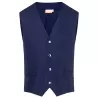 Gilet pour homme de service raffiné avec coupe ajustée et pinces, 215 g/m²