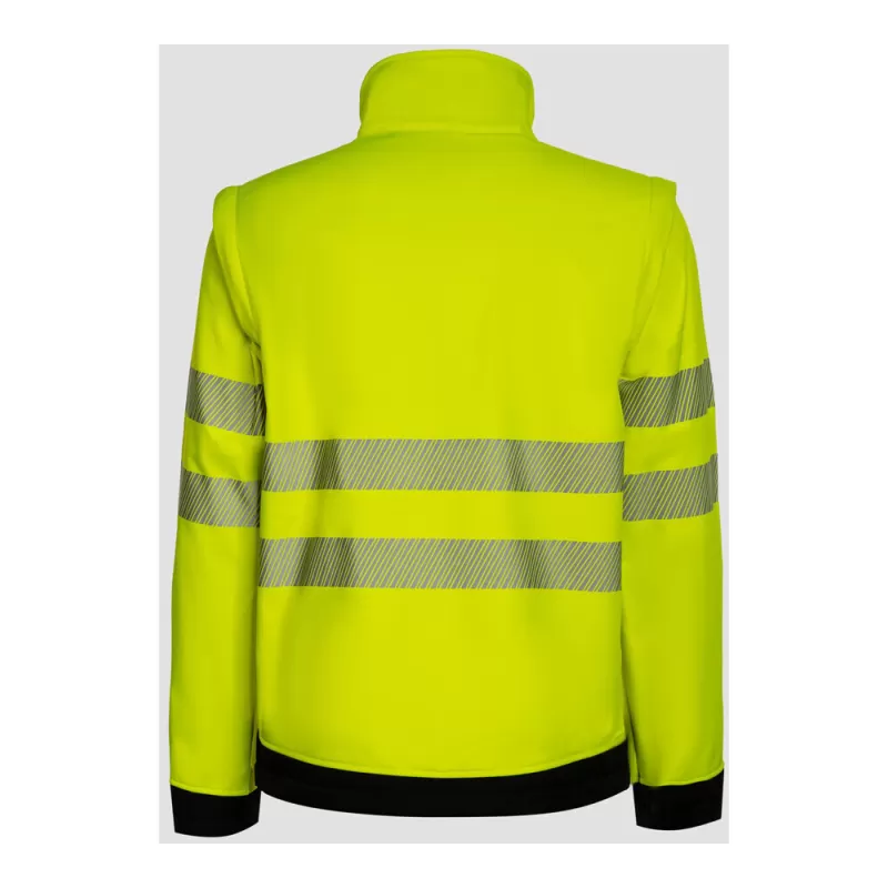 Veste Softshell haute visibilité coupe-vent, manches détachables, 300 g/m²