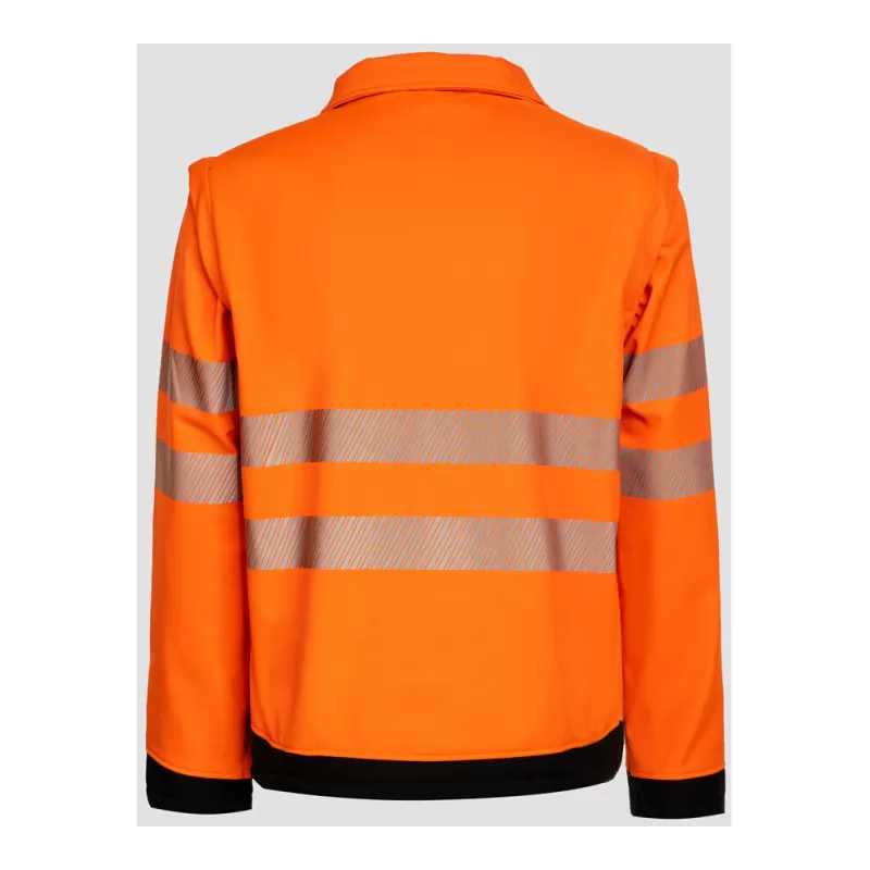 Veste Softshell haute visibilité coupe-vent, manches détachables, 300 g/m²