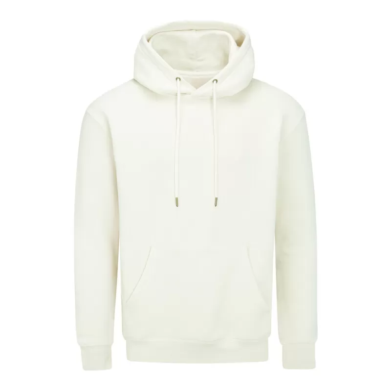 Sweat à capuche doublée en coton bio et polyester recyclé, manches montées, 280 g/m²