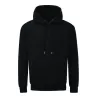 Sweat à capuche doublée en coton bio et polyester recyclé, manches montées, 280 g/m²