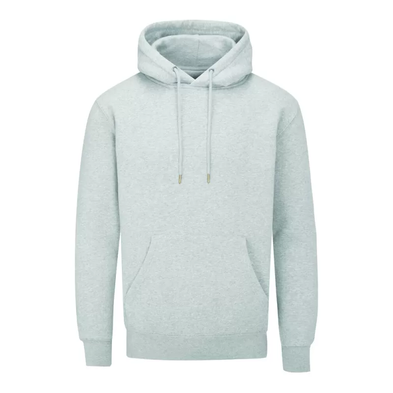 Sweat à capuche doublée en coton bio et polyester recyclé, manches montées, 280 g/m²