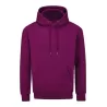 Sweat à capuche doublée en coton bio et polyester recyclé, manches montées, 280 g/m²
