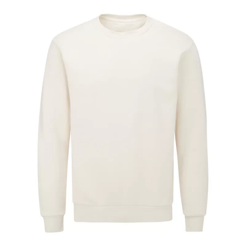 Sweat set in en coton bio et polyester recyclé, manches montées, 280 g/m²