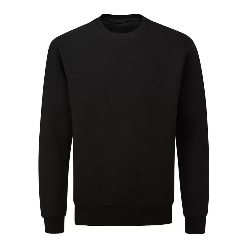 Sweat set in en coton bio et polyester recyclé, manches montées, 280 g/m²