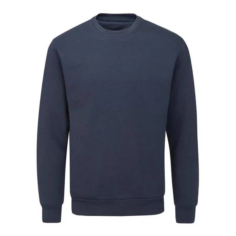 Sweat set in en coton bio et polyester recyclé, manches montées, 280 g/m²
