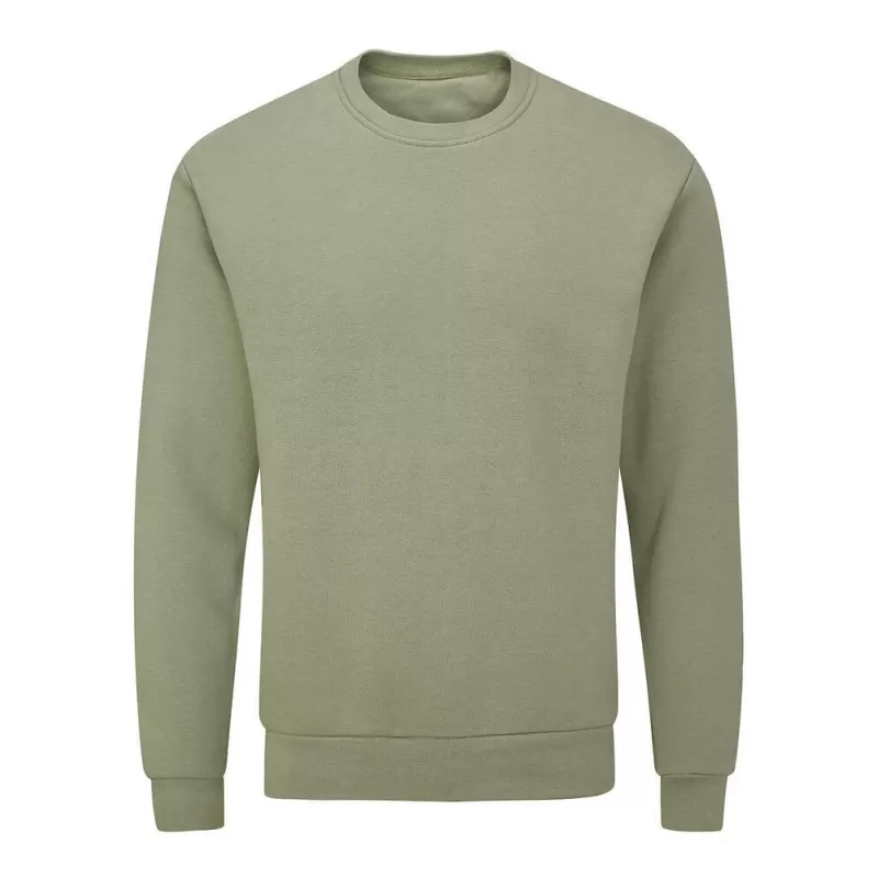 Sweat set in en coton bio et polyester recyclé, manches montées, 280 g/m²