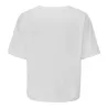 T-shirt court crop-top femme doux et lourd, coupe ample en coton bio, 220 g/m²