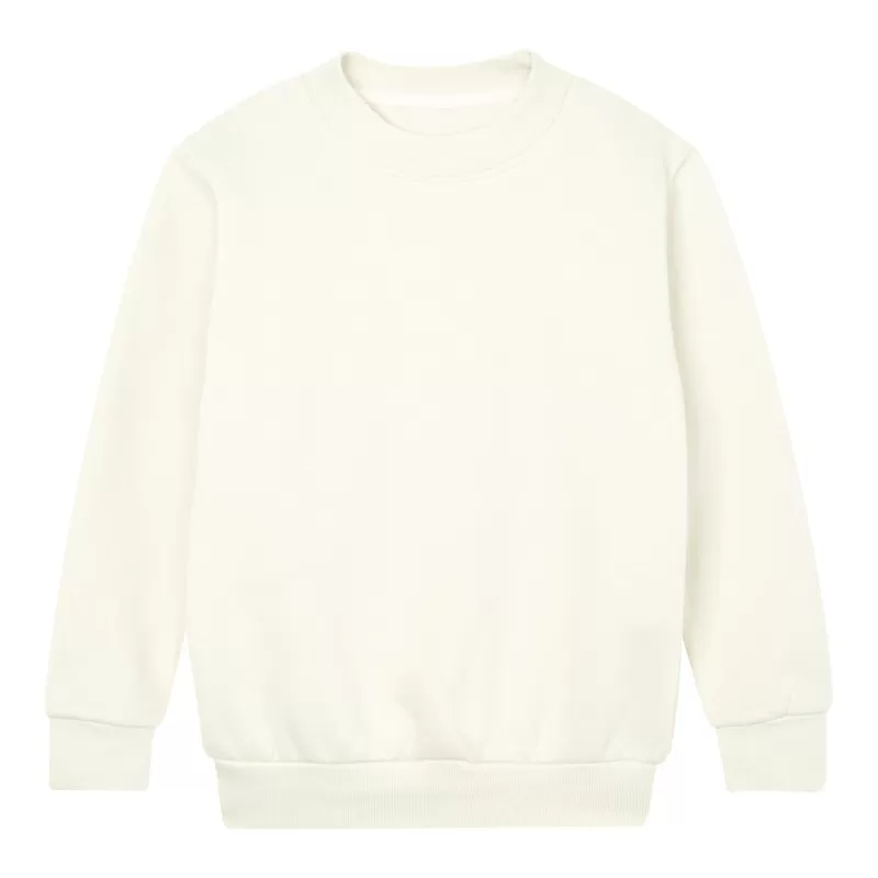 Sweat set in enfant en coton bio et polyester recyclé, manches montées, 280 g/m²