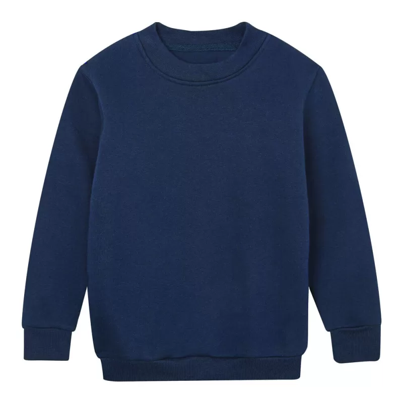 Sweat set in enfant en coton bio et polyester recyclé, manches montées, 280 g/m²
