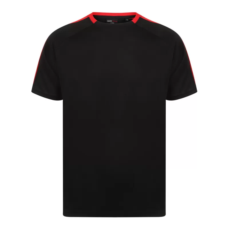 Tee-shirt d'équipe bicolore en polyester respirant, manches raglan, 273 g/m²