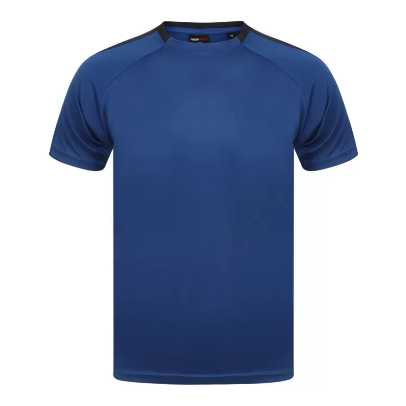 Tee-shirt d'équipe bicolore en polyester respirant, manches raglan, 273 g/m²