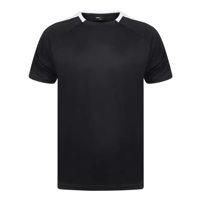 Tee-shirt d'équipe bicolore en polyester respirant, manches raglan, 273 g/m²