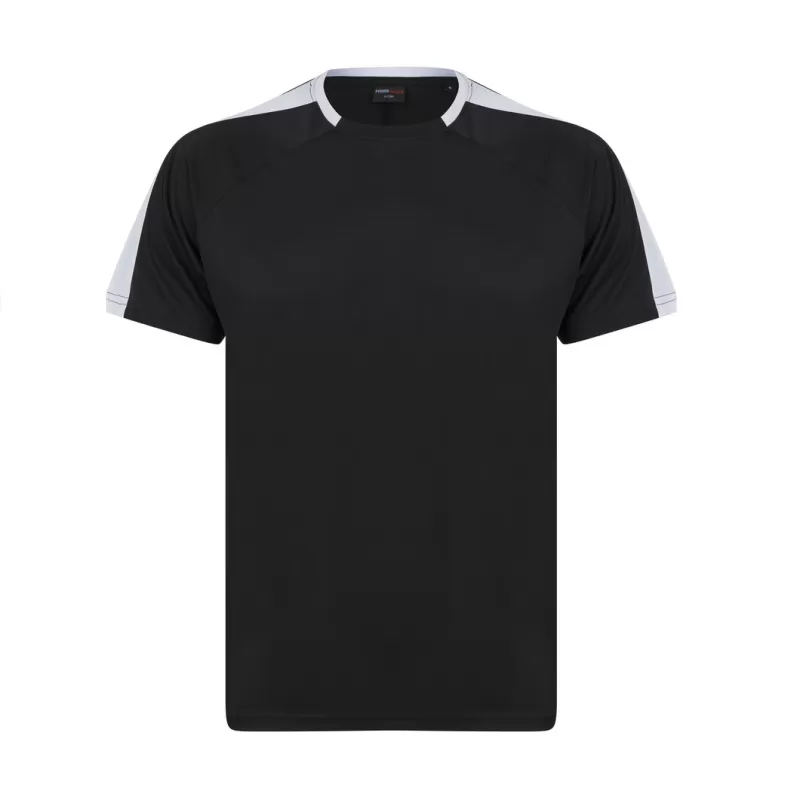 Tee-shirt d'équipe bicolore en polyester respirant, manches raglan, 273 g/m²