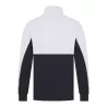 Sweat de sport col zippé en polyester, manches contrastées, 250 g/m²