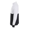 Sweat de sport col zippé en polyester, manches contrastées, 250 g/m²