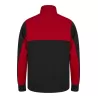 Sweat de sport col zippé en polyester, manches contrastées, 250 g/m²
