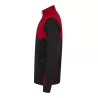 Sweat de sport col zippé en polyester, manches contrastées, 250 g/m²