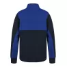 Sweat de sport col zippé en polyester, manches contrastées, 250 g/m²