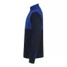 Sweat de sport col zippé en polyester, manches contrastées, 250 g/m²