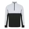 Sweat de sport col zippé en polyester, manches contrastées, 250 g/m²