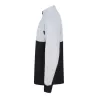 Sweat de sport col zippé en polyester, manches contrastées, 250 g/m²