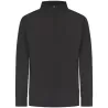 Sweat de sport col zippé en polyester, manches contrastées, 250 g/m²