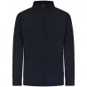 Sweat de sport col zippé en polyester, manches contrastées, 250 g/m²