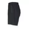 Short de sport stretch non doublé, taille élastiquée, poches zippées, 120 g/m²