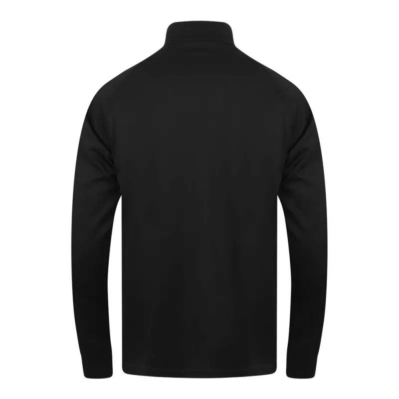 Veste de sport grand zip contrasté en polyester, poches zippées, 250 g/m²
