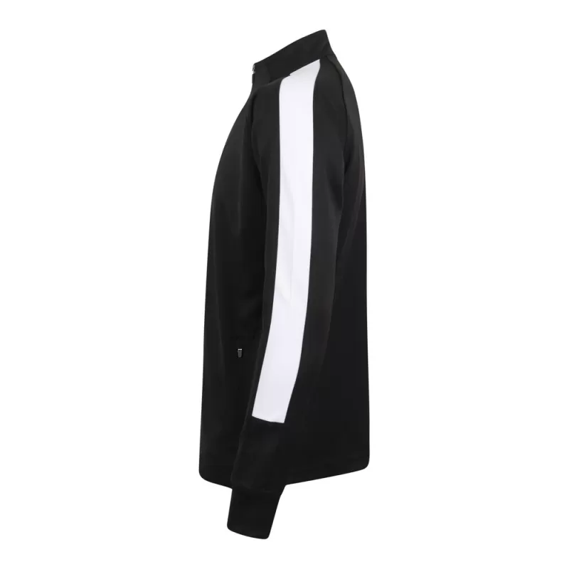 Veste de sport grand zip contrasté en polyester, poches zippées, 250 g/m²
