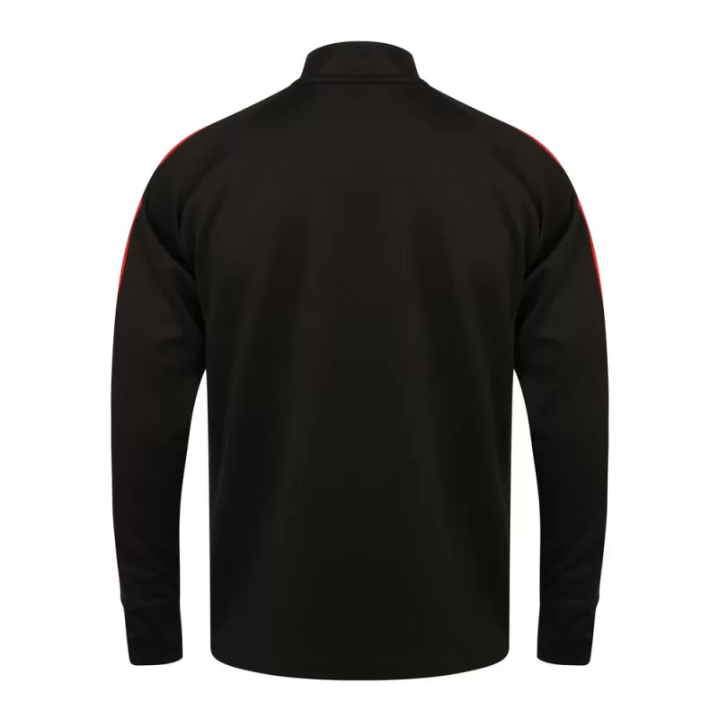 Veste de sport grand zip contrasté en polyester, poches zippées, 250 g/m²