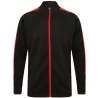 Veste de sport grand zip contrasté en polyester, poches zippées, 250 g/m²