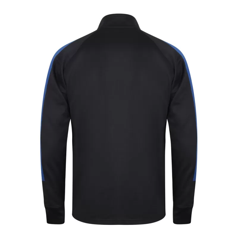 Veste de sport grand zip contrasté en polyester, poches zippées, 250 g/m²