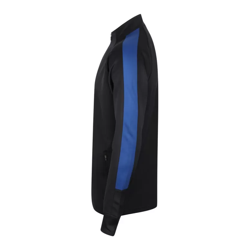 Veste de sport grand zip contrasté en polyester, poches zippées, 250 g/m²