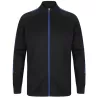 Veste de sport grand zip contrasté en polyester, poches zippées, 250 g/m²