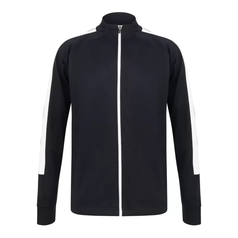 Veste de sport grand zip contrasté en polyester, poches zippées, 250 g/m²
