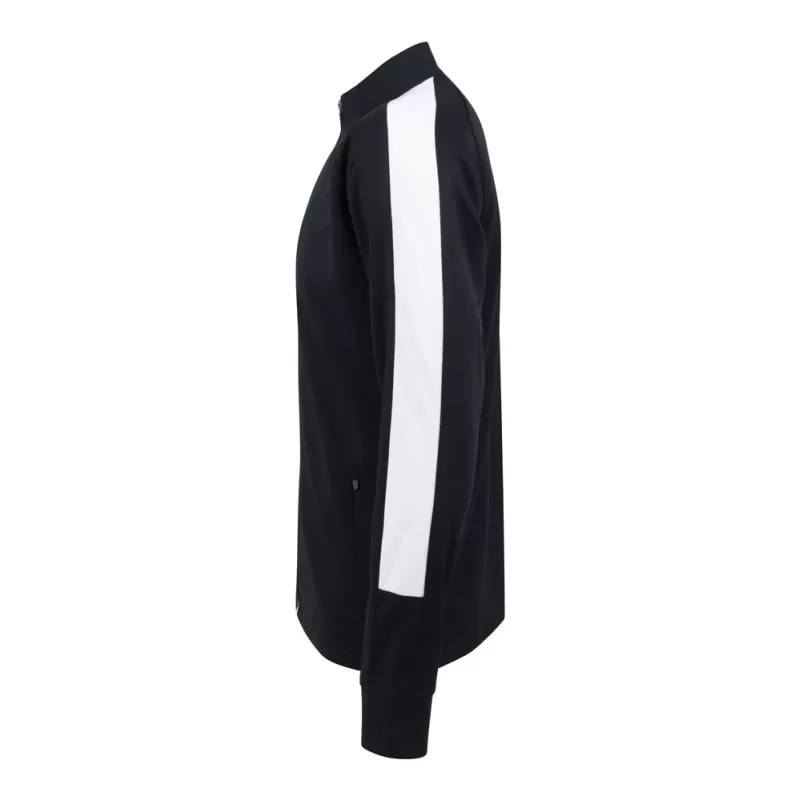 Veste de sport grand zip contrasté en polyester, poches zippées, 250 g/m²