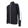 Veste de sport grand zip contrasté en polyester, poches zippées, 250 g/m²