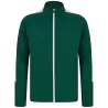 Veste de sport grand zip contrasté en polyester, poches zippées, 250 g/m²