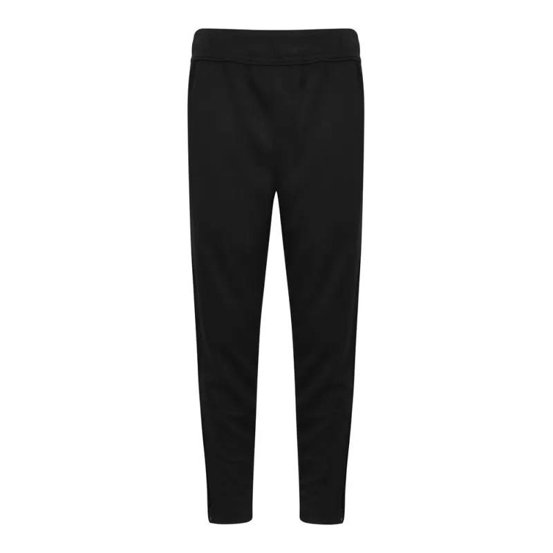 Pantalon de sport enfant slim ajusté, poches zippées, taille élastiquée, 250 g/m²