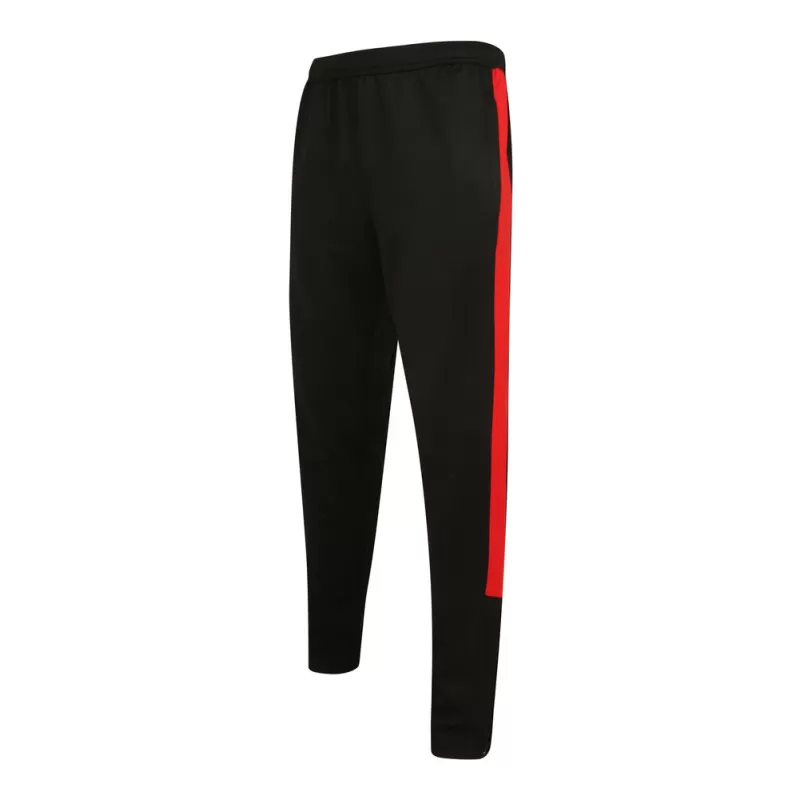 Pantalon de sport slim ajusté, poches zippées, taille élastiquée, 250 g/m²