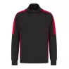 Sweat à capuche bicolore en polyester, intérieur brossé, poches zippées, 250 g/m²