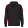 Sweat à capuche bicolore en polyester, intérieur brossé, poches zippées, 250 g/m²