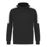 Sweat à capuche bicolore en polyester, intérieur brossé, poches zippées, 250 g/m²