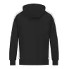 Sweat à capuche bicolore en polyester, intérieur brossé, poches zippées, 250 g/m²