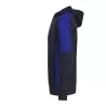 Sweat à capuche bicolore en polyester, intérieur brossé, poches zippées, 250 g/m²