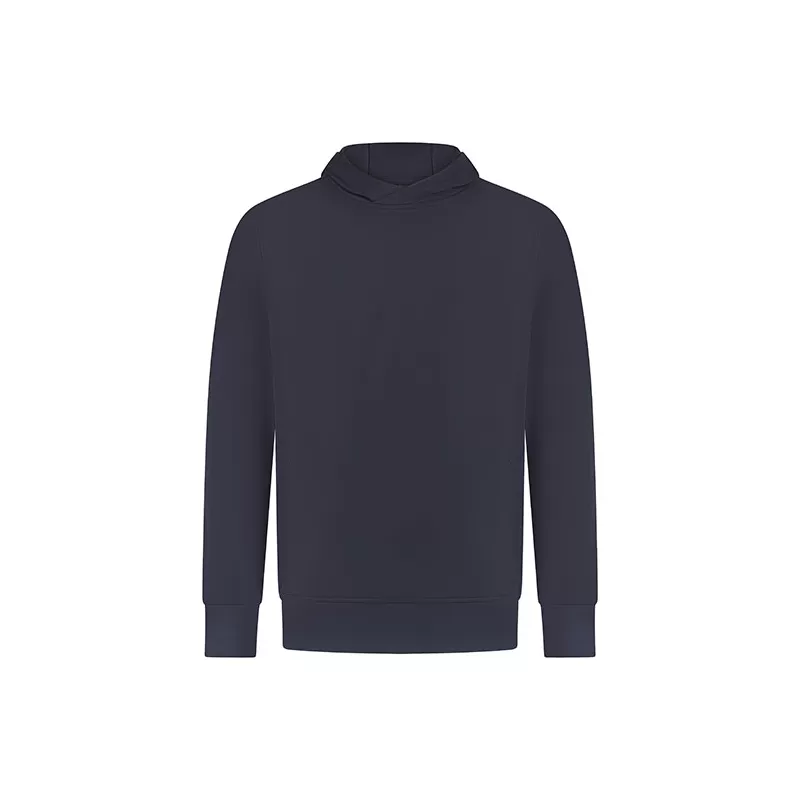 Sweat à capuche bicolore en polyester, intérieur brossé, poches zippées, 250 g/m²